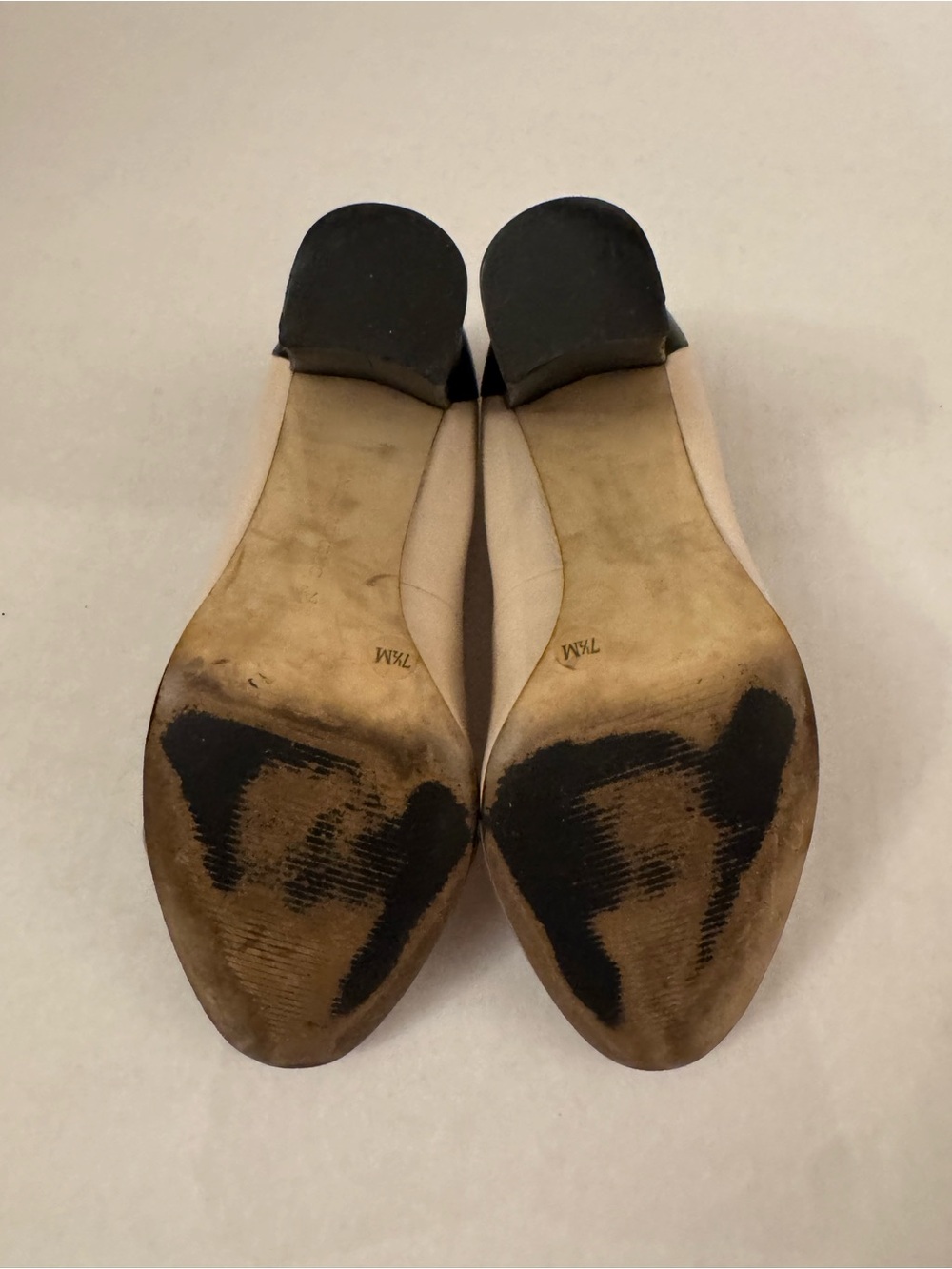 Banana Republic Beige, Taupe & Black Colorblock Block Heel Pumps - Picture 8 of 13